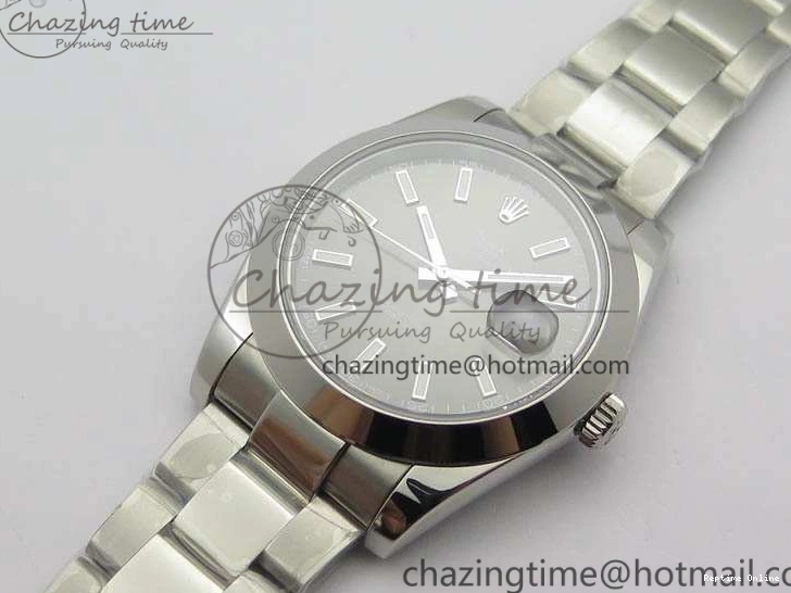 0511 DateJust 41mm 126300 SS Noob 1:1 Best Edition Gray Dial Stick Markers On SS Bracelet A Sustainable 3598